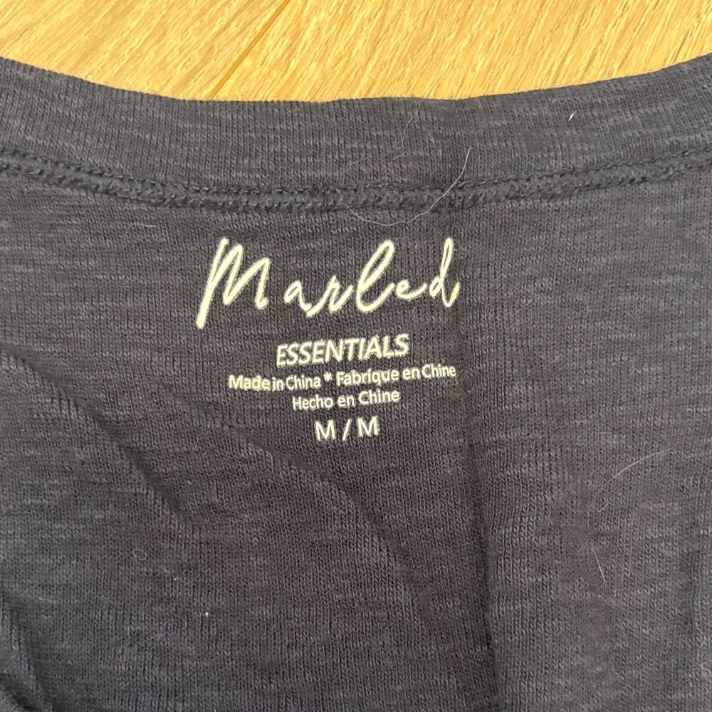 Marled Navy Women's Tank Top - Picture 2 of 2